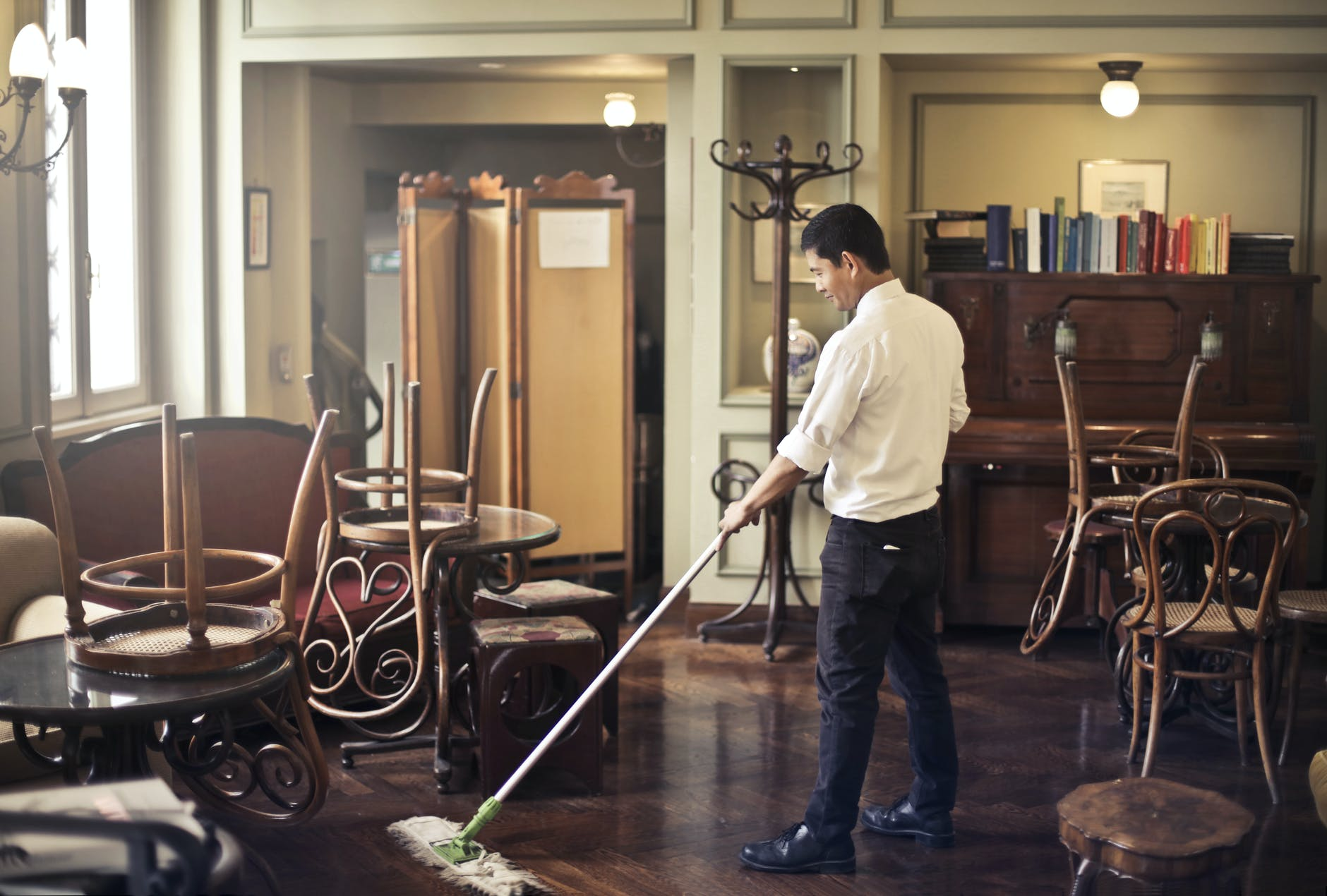  Clean and mop moisture to minimize residential water damage