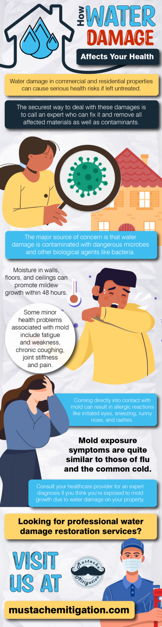 How Water Damage Affects Your Health Mustache Mitigation